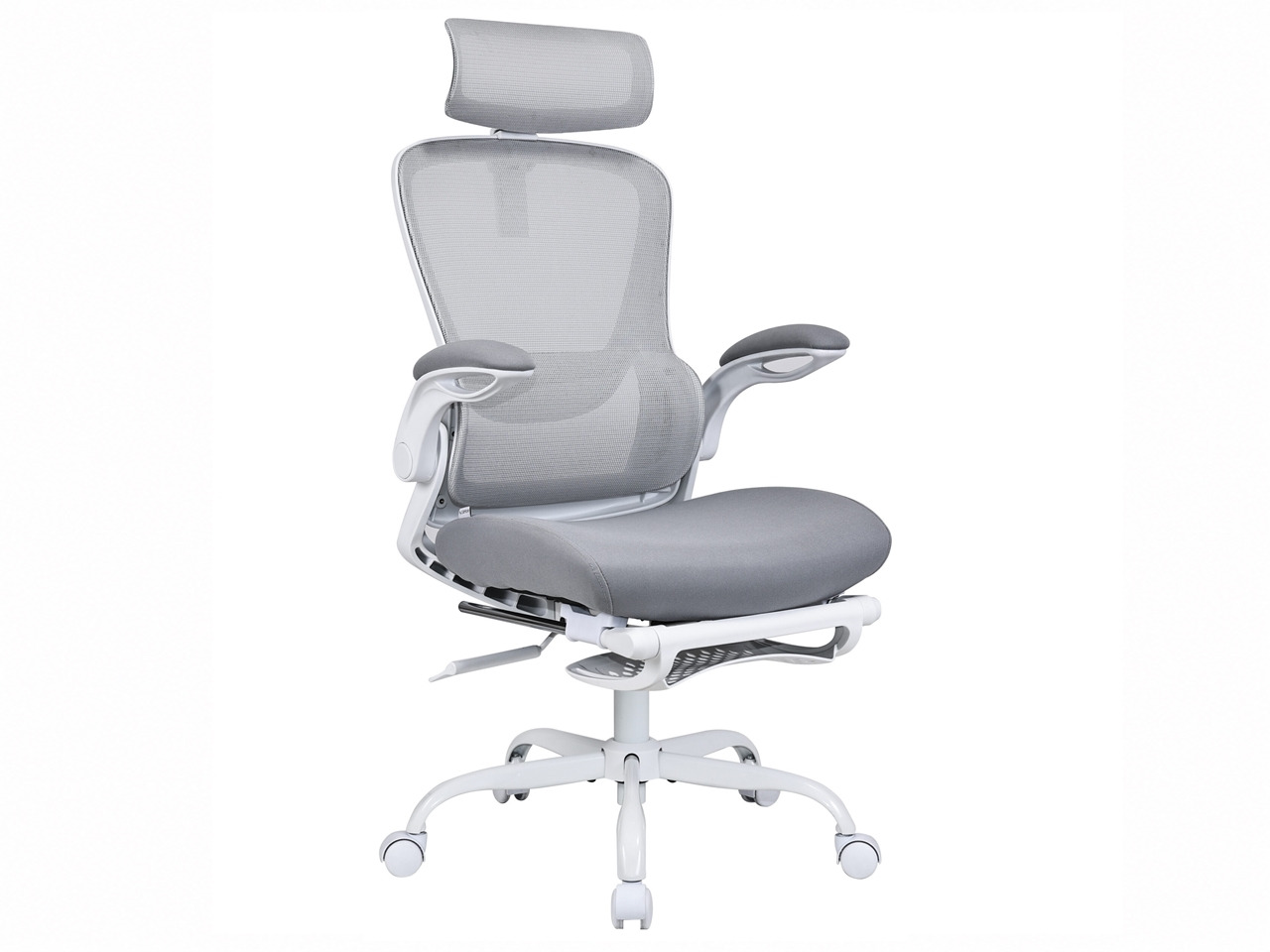 ANT-Bilberry White modern ergonomikus forgószék lábtámasszal