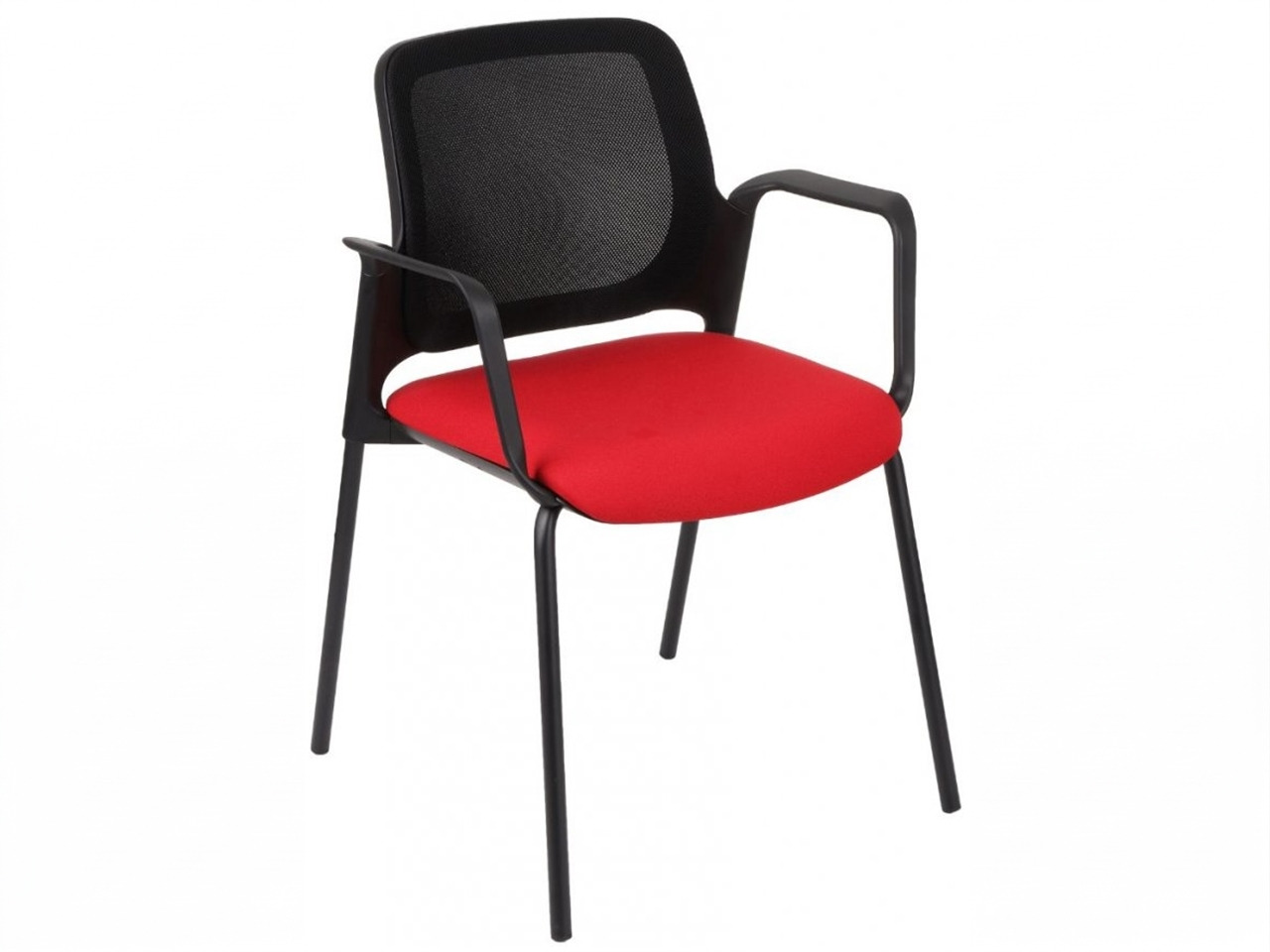 GRO-Aspen 4L BS ARM Black fémvázas tárgyalószék karfákkal