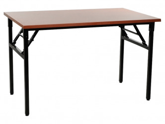 ALB-NY-A024/136 összecsukható asztal fekete vázzal (140 cm)