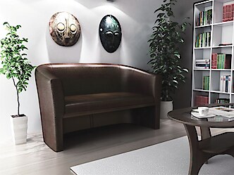 DIV-Club kétszemélyes tárgyalófotel, textilbőr 2