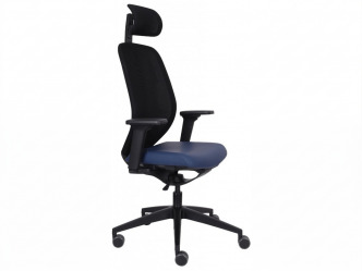 GRO-4U BS HD Black ergonomikus forgószék deréktámasszal és fejtámlával
