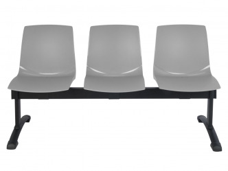 GRO-Ari 3 Black háromüléses várótermi pad
