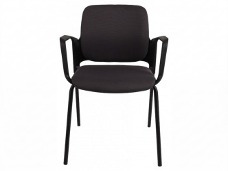 GRO-Aspen 4L BT ARM Black fémvázas tárgyalószék karfákkal 2