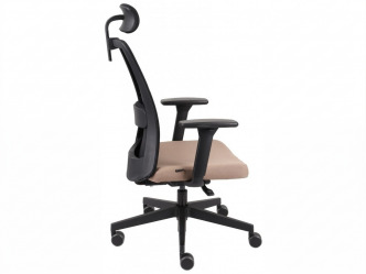 GRO-Nico BS HD Black ergonomikus forgószék deréktámasszal és fejtámlával 2
