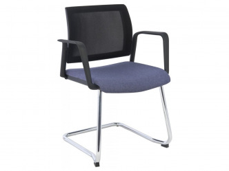 GRO-Set V Net Arm modern szánkótalpas tárgyalószék karfákkal 