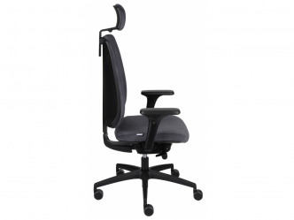 GRO-Valio BT HD Black főnöki forgószék fejtámlával 2