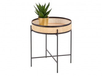 HAL-Lanipa dohányzóasztal rattan polccal 3
