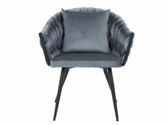 SIG-Nuvo Velvet modern fémvázas fotel párnával 2