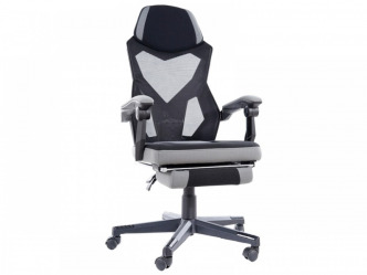 SIG-Q-939 modern gamer szék mesh kárpitozással, lábtartóval