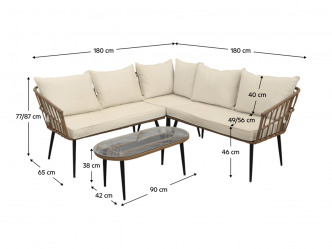 TEM-Araly műrattan balkon szett 3