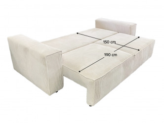 TEM-Harpera BIG SOFA háromszemélyes ággyá alakítható kanapé 2