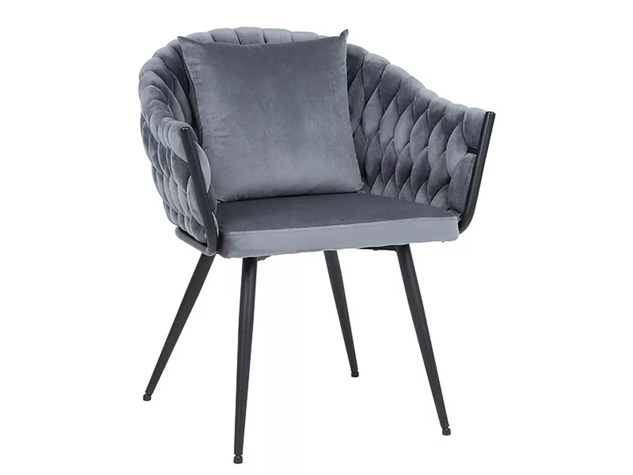 SIG-Nuvo Velvet modern fémvázas fotel párnával
